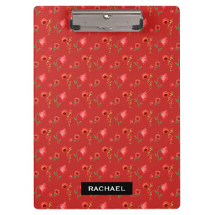 Porte-bloc Motif de Coquelicots Rouges Personnalisé