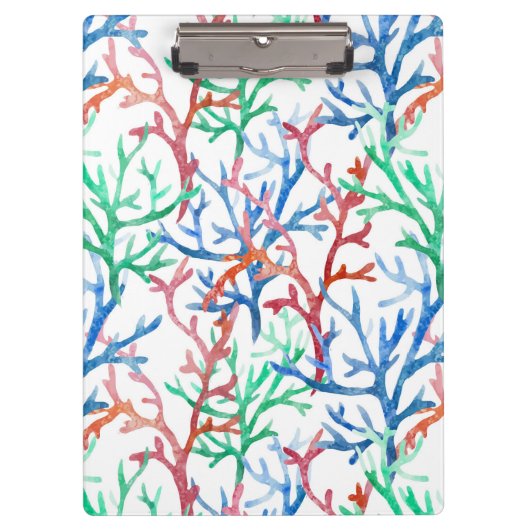 Porte-bloc Motif de corail d'aquarelle (Devant)
