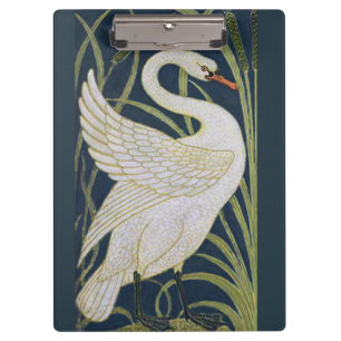Porte-bloc Motif de cygnes Art Nouveau : Impression de cygnes
