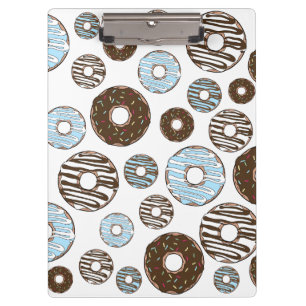 Porte-bloc Motif De Donuts, Donuts Bleus, Donuts Brown