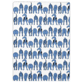 Porte-bloc Motif de fesses de chien bleu (Dos)