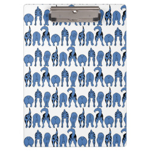Porte-bloc Motif de fesses de chien bleu