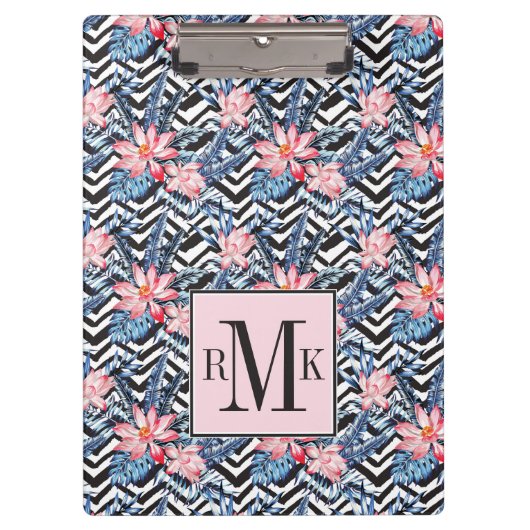 Porte-bloc Motif de fleur tropical de Lotus (Devant)