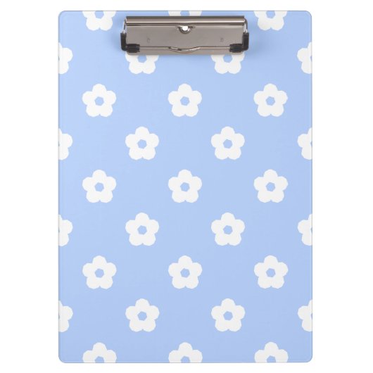 Porte-bloc Motif de fleurs blanches (Devant)