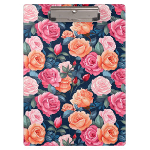 Porte-bloc Motif de fleurs de roses en fleurs