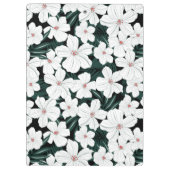 Porte-bloc Motif de fleurs tropical blanc (Dos)