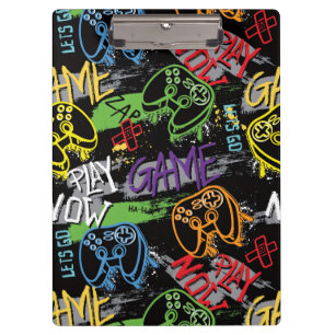 Porte-bloc Motif de jeu néon graffiti