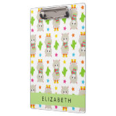 Porte-bloc Motif De Llamas, Alpacas, Cactus, Votre Nom (Gauche)