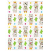 Porte-bloc Motif De Llamas, Alpacas, Cactus, Votre Nom (Dos)