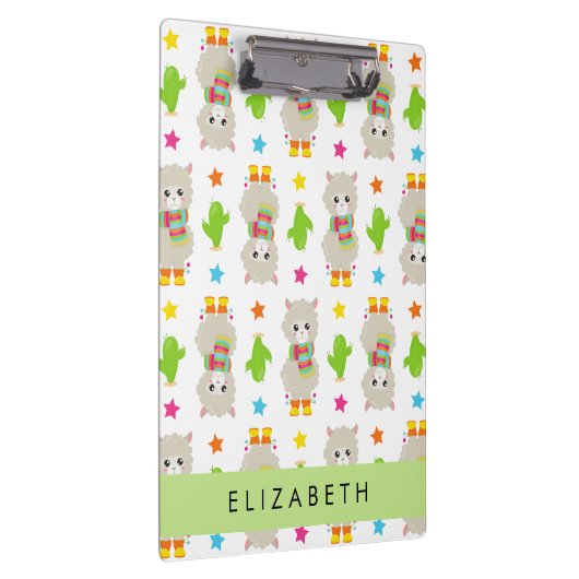 Porte-bloc Motif De Llamas, Alpacas, Cactus, Votre Nom (Swatch)