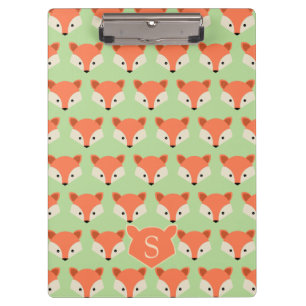 Porte-bloc Motif de Mare Fox sur Green Monogram