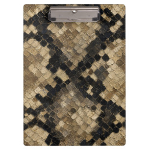 Porte-bloc Motif de peau de serpent doré et noir de luxe