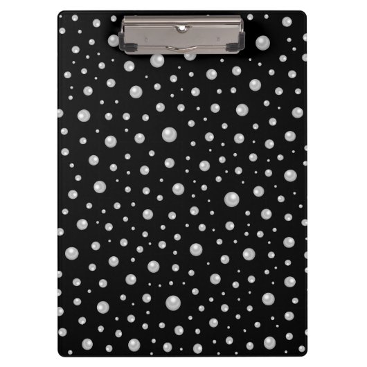 Porte-bloc Motif de perle sur fond noir (Devant)