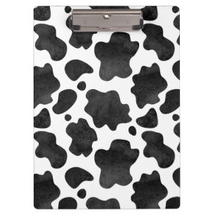 Porte-bloc Motif de points de vache Poster de animal noir et