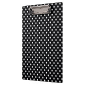 Porte-bloc Motif de points Polka noir et blanc (Gauche)