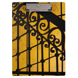Porte-bloc Motif de porte en fer en jaune, Cuba