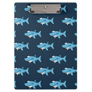 Porte-bloc Motif de requin caricature bleu