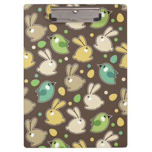Porte-bloc motif de ressort avec des oeufs de pâques, oiseau