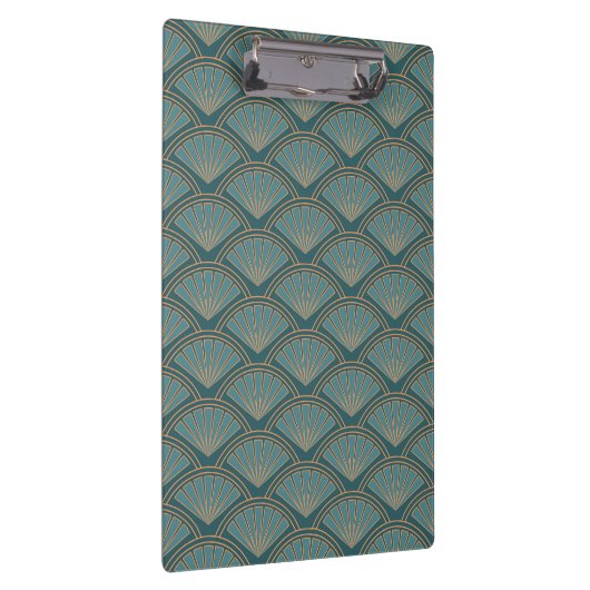 Porte-bloc Motif de style Art déco en bleu turquoise (Swatch)