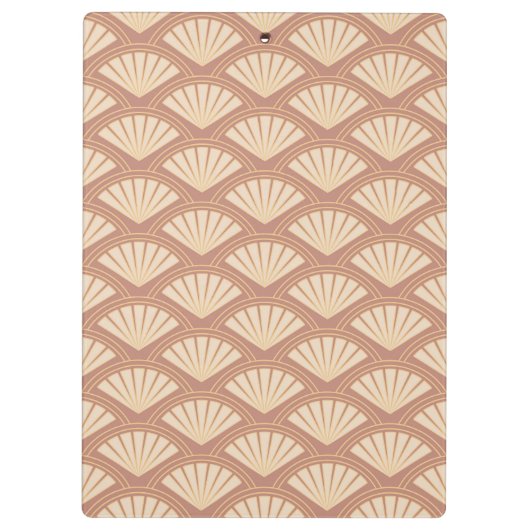 Porte-bloc Motif de style Art déco en rose (Dos)