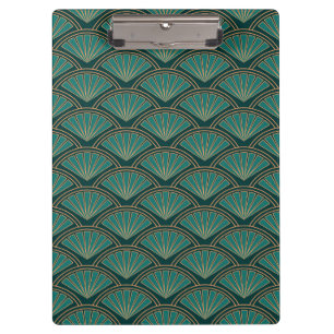 Porte-bloc Motif de style Art déco en vert turquoise