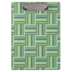 Porte-bloc Motif de tissage à rayures vert olive