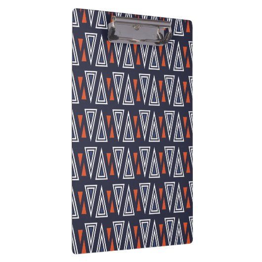 Porte-bloc Motif de triangles géométriques bleu foncé et roug (Swatch)