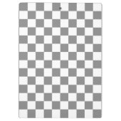 Porte-bloc Motif de vérification À damiers blanc gris cendré (Dos)