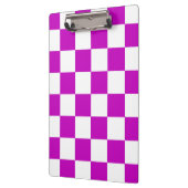 Porte-bloc Motif de vérification À damiers blanc violet (Gauche)