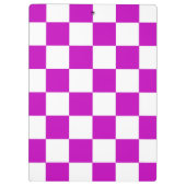 Porte-bloc Motif de vérification À damiers blanc violet (Dos)