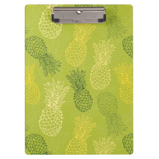 Porte-bloc Motif d'ensemble d'ananas sur le vert (Devant)
