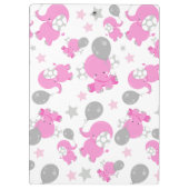 Porte-bloc Motif Des Eléphants Roses, Eléphants Mignons, Étoi (Dos)