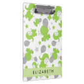 Porte-bloc Motif Des Eléphants Verts, Étoiles, Votre Nom (Swatch)