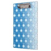 Porte-bloc Motif des flocons de neige bleu et blanc d'hiver (Gauche)