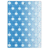 Porte-bloc Motif des flocons de neige bleu et blanc d'hiver (Dos)