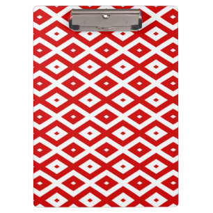 Porte-bloc Motif diamant rouge et blanc