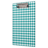 Porte-bloc Motif diamant turquoise blanc Checker (Gauche)