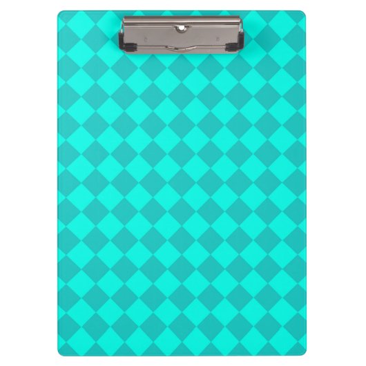 Porte-bloc Motif diamant turquoise Checker (Devant)