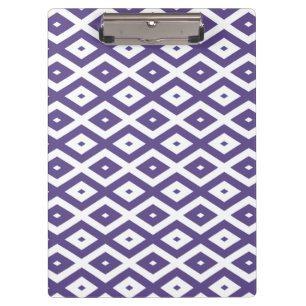 Porte-bloc Motif diamant ultra violet et blanc