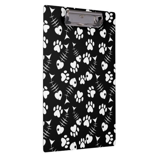 Porte-bloc motif d'impression de chat d'os de poissons (Swatch)