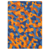 Porte-bloc Motif d'impression du camouflage bleu orange (Dos)
