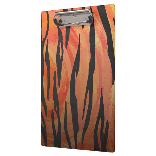 Porte-bloc Motif d'impression monogramme Tiger chaud orange e (Gauche)