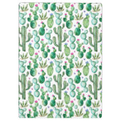 Porte-bloc Motif d'usines de cactus d'aquarelle (Dos)