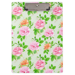 Porte-bloc Motif élégant de roses florales feuilles vertes-23