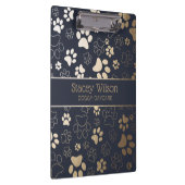 Porte-bloc Motif Empreinte de patte Gold Et Navy (Swatch)