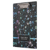 Porte-bloc Motif Empreinte de patte Holographique Chic (Gauche)