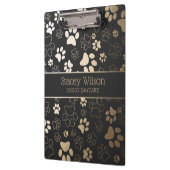 Porte-bloc Motif Empreinte de patte Or Et Charbon (Gauche)