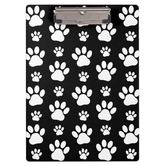 Porte-bloc Motif, Empreintes de pattes, pattes de chien, noir (Devant)