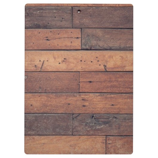 Porte-bloc Motif en bois rustique Chêne Monogramme Script per (Dos)