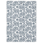 Porte-bloc Motif en cachemire bleu foncé indien sur blanc (Dos)